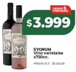 Supermayorista Vital Sygnum vino varietales oferta
