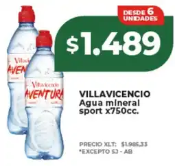 Supermayorista Vital Villavicencio agua mineral sport oferta