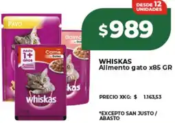 Supermayorista Vital Whiskas alimento gato oferta