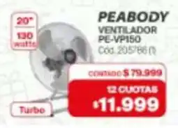 Naldo Lombardi Peabody ventilador oferta