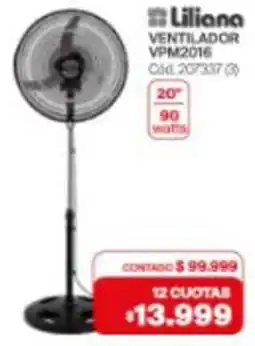 Naldo Lombardi Liliana ventilador 20" oferta