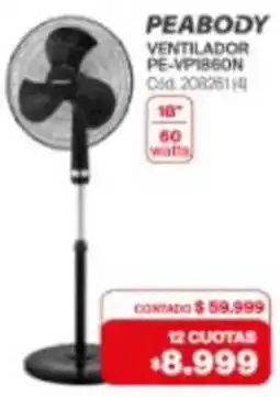 Naldo Lombardi Peabody ventilador 10" oferta