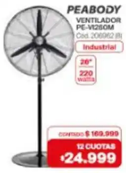 Naldo Lombardi Peabody ventilador 26" oferta