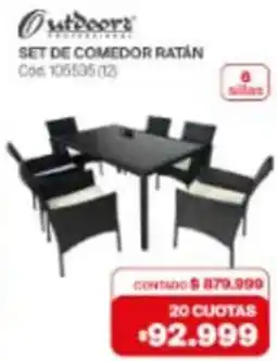 Naldo Lombardi Set de comedor ratan oferta