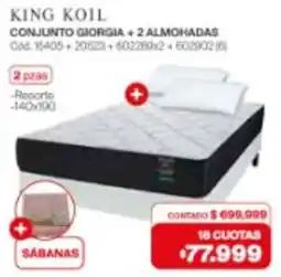 Naldo Lombardi King koil conjunto giorgia +2 almohadas oferta