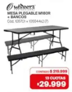 Naldo Lombardi Outdoors mesa plegable mibor + bancos oferta