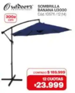 Naldo Lombardi 0utdoors sombrilla banana U3000 oferta