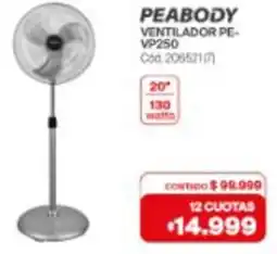 Naldo Lombardi Peabody ventilador PE- VP250 oferta