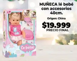 Supermayorista Vital Muñeca lé bebé con accesorios oferta