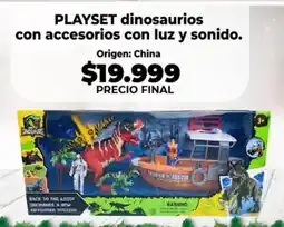 Supermayorista Vital Playset dinosaurios con accesorios con luz y sonido oferta