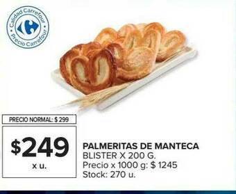 Carrefour Palmeritas De Manteca Blister oferta