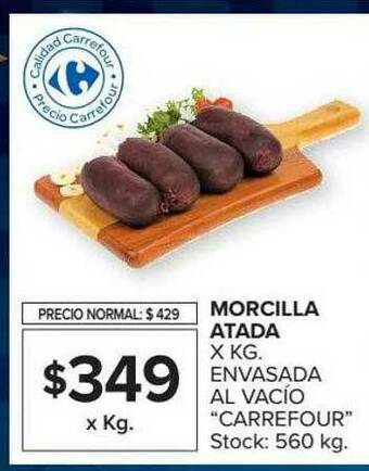 Carrefour Morcilla Atada Envasada Al Vacío oferta