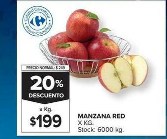 Carrefour Manzana Red 20% Descuento oferta