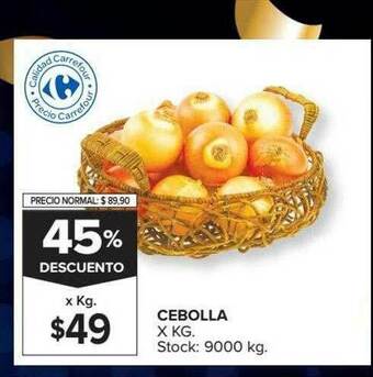 Carrefour Cebolla 45% Descuento oferta