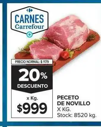 Carrefour Peceto De Novillo 20% Descuento oferta
