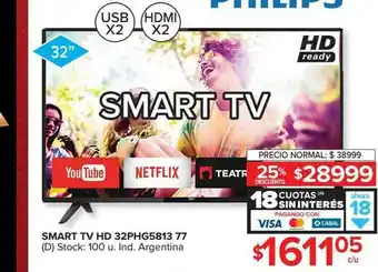Carrefour Smart Tv Hd 32phg5813 77 oferta