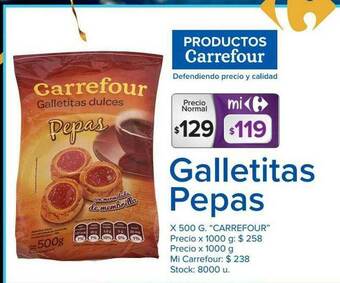 Carrefour Galletitas Pepas oferta