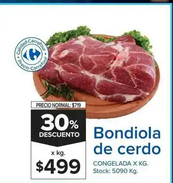 Carrefour Gondiola De Cerdo Congelada 30% Descuento oferta