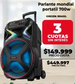 Supermayorista Vital Parlante mondial portatil oferta
