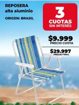 Supermayorista Vital Reposera alta aluminio oferta