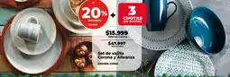 Supermayorista Vital Set de vajilla corona y alleanza oferta