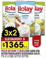 Coto Ilolay leche larga vida entera/parcialmente descremada oferta