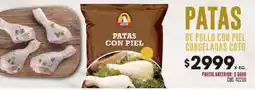 Coto Patas de pollo con piel congeladas coto oferta