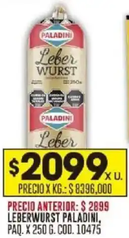 Coto Paladini leberwurst paq. oferta