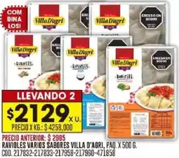 Coto Villa d'agri ravioles varios sabores paq. oferta