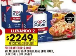 Coto Good mark milanesas de soja congeladas caja oferta