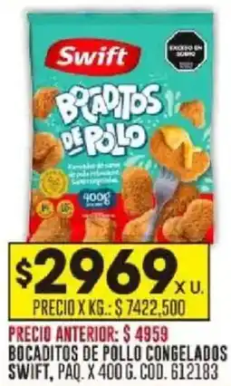 Coto Swift bocaditos de pollo congelados paq. oferta