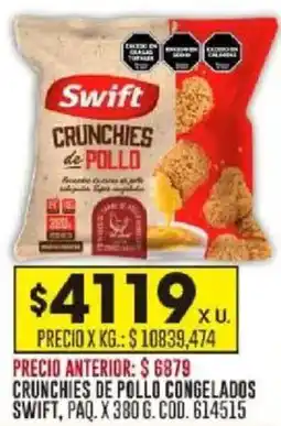 Coto Swift crunchies de pollo ongelados paq. oferta