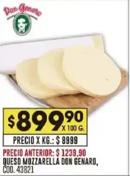 Coto Don genaro queso mozzarella oferta