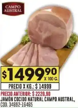 Coto Campo austral jamón cocido natural oferta