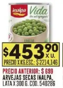 Coto Inalpa arvejas secas lata oferta