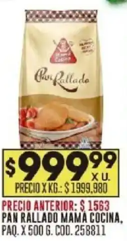 Coto Pan rallado mama cocina, paq. oferta