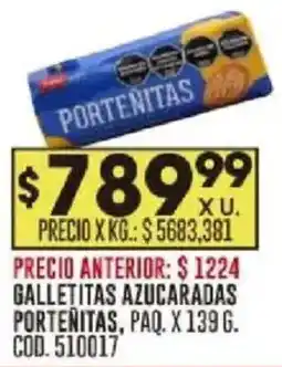 Coto Porteñitas galletitas azucaradas paq. oferta