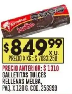 Coto Melba galletitas dulces rellenas paq. oferta