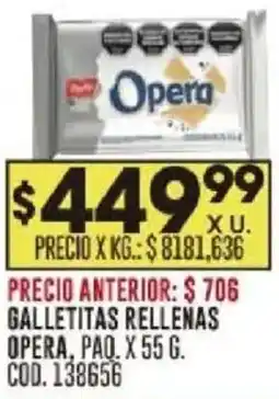 Coto Opera galletitas rellenas paq. oferta