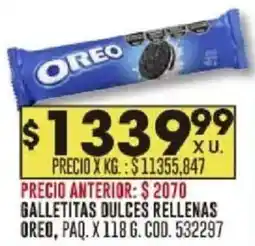 Coto Oreo galletitas dulces rellenas paq. oferta