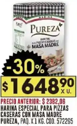 Coto Pureza harina especial para pizzas caseras con masa madre paq. oferta