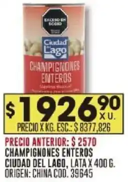 Coto Ciudad del lago champignones enteros lata oferta