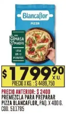 Coto Blancaflor premezcla para preparar pizza paq. oferta