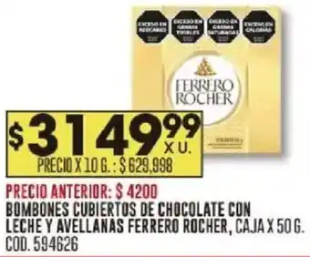 Coto Bombones cubiertos de chocolate con leche y avellanas ferrero rocher, caja oferta