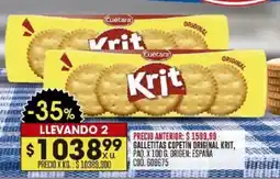 Coto Krit galletitas copetin original paq. oferta