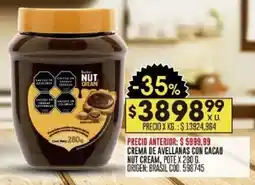 Coto Nut cream crema de avellanas con cacao pote oferta