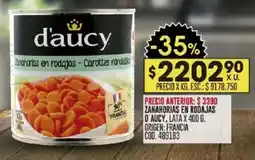 Coto D'aucy zanahorias en rodajas lata oferta