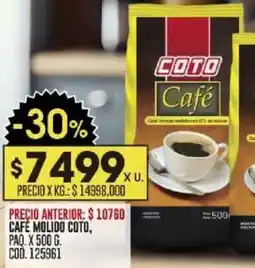 Coto Coto café molido paq. oferta