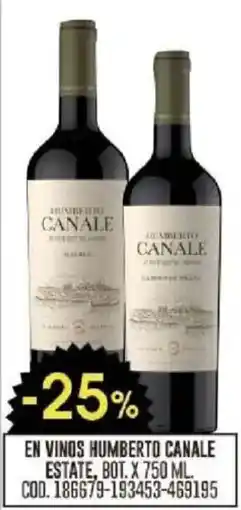 Coto Canale en vinos humberto estate, bot. oferta