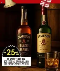 Coto Jameson en whisky bot. oferta